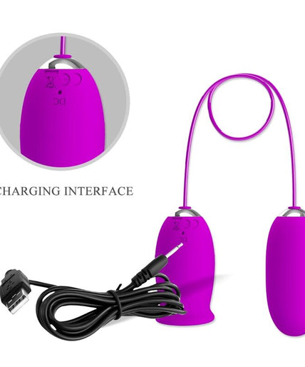 Pretty Love – Daisy Dual Egg Rechargeable Vibrator Purple