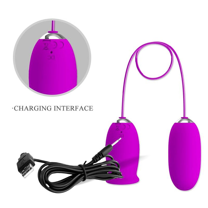 Pretty Love – Daisy Dual Egg Rechargeable Vibrator Purple