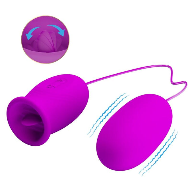 Pretty Love – Daisy Dual Egg Rechargeable Vibrator Purple