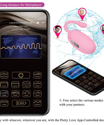 PRETTY LOVE - DOREEN PINK RECHARGEABLE VIBRATING EGG