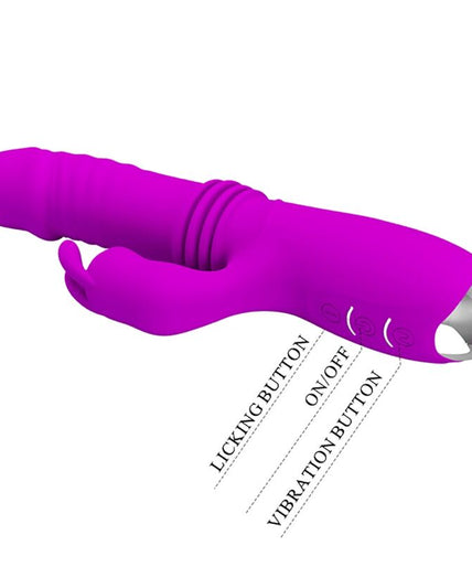 PRETTY LOVE - DOROTHY PURPLE RECHARGEABLE RABBIT VIBRATOR