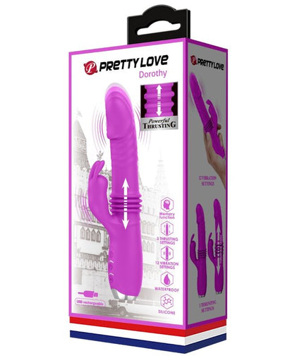PRETTY LOVE - DOROTHY PURPLE RECHARGEABLE RABBIT VIBRATOR