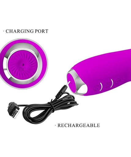 PRETTY LOVE - DOROTHY PURPLE RECHARGEABLE RABBIT VIBRATOR