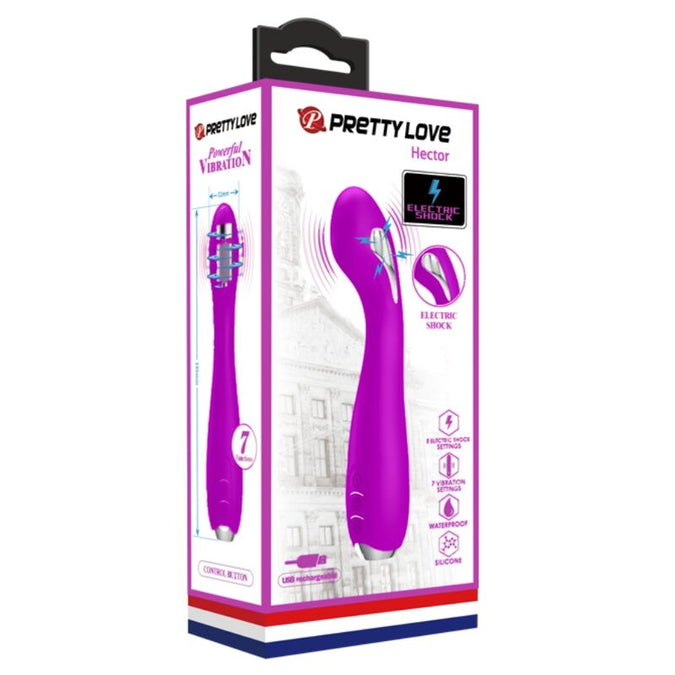 PRETTY LOVE - HECTOR OPLAADBARE ELEKTROSHOCK VIBRATOR WATERDICHT PAARS
