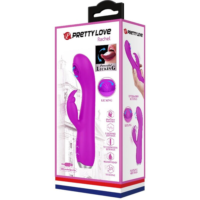 Pretty Love – Rachel Oplaadbare Vibrator met Paarse Zuignap