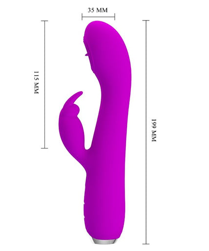 PRETTY LOVE - RACHEL RECHARGEABLE VIBRATOR WITH PURPLE SUCTION CUP