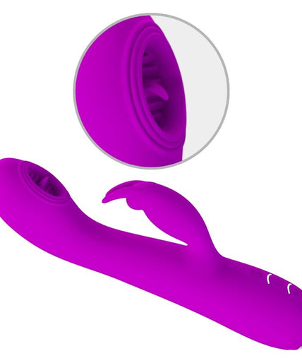 PRETTY LOVE - RACHEL RECHARGEABLE VIBRATOR WITH PURPLE SUCTION CUP