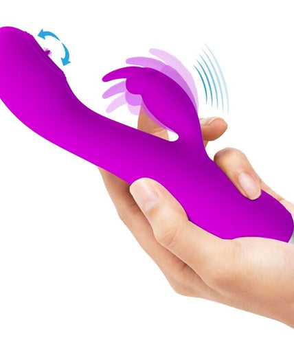 PRETTY LOVE - RACHEL RECHARGEABLE VIBRATOR WITH PURPLE SUCTION CUP