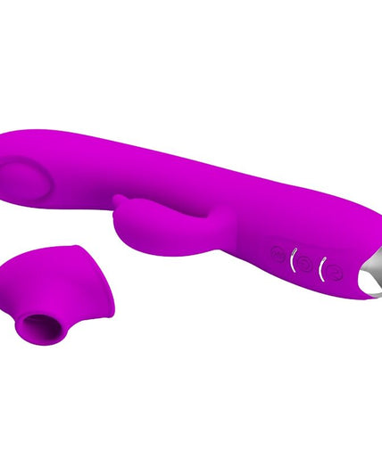 PRETTY LOVE - REGINA RECHARGEABLE VIBRATOR-SUCTION GEL PURPLE