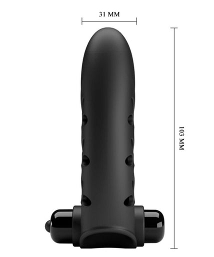PRETTY LOVE - VANCE BLACK RABBIT VIBRATOR FINGER COVER
