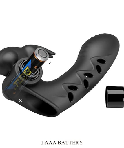 PRETTY LOVE - VANCE BLACK RABBIT VIBRATOR FINGER COVER