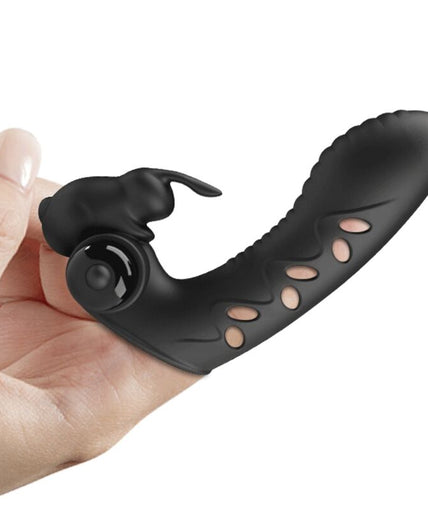PRETTY LOVE - VANCE BLACK RABBIT VIBRATOR FINGER COVER