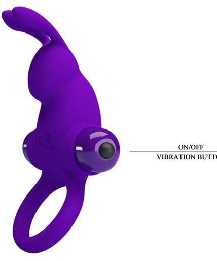 PRETTY LOVE - VIBRATOR RING I RABBIT FOR PURPLE PENIS