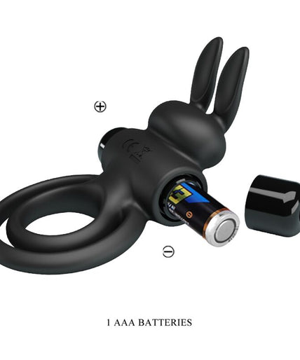 PRETTY LOVE - VIBRATOR III RABBIT RING FOR BLACK PENIS