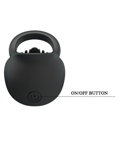 PRETTY LOVE - VIBRATING PENIS RING WITH BLACK TONGUE
