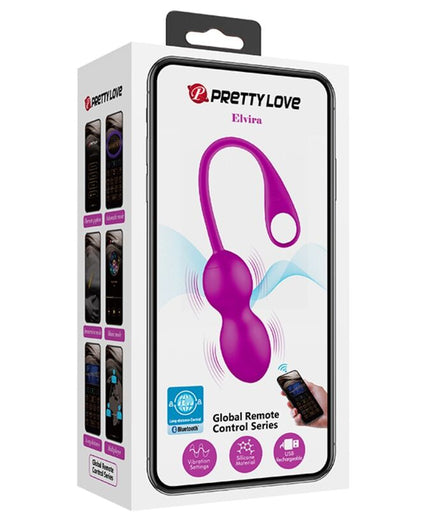 PRETTY LOVE - ELVIRA RECHARGEABLE VIBRATING BALLS PURPLE