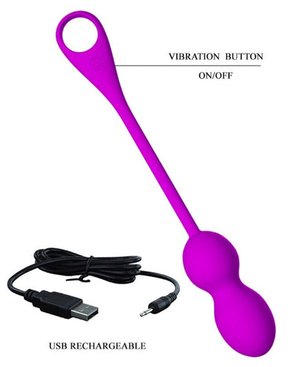 PRETTY LOVE - ELVIRA RECHARGEABLE VIBRATING BALLS PURPLE