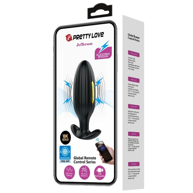 Pretty Love – Jefferson App Controlled Anal Plug Black