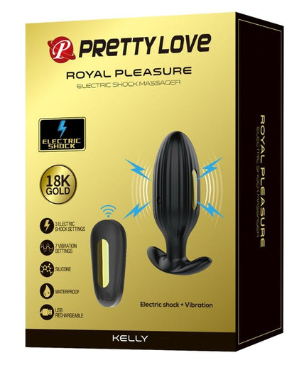 PRETTY LOVE - KELLY PLUG ANAL RECHARGEABLE VIBRATOR BLACK