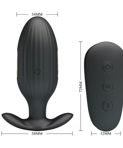 PRETTY LOVE - KELLY PLUG ANAL RECHARGEABLE VIBRATOR BLACK
