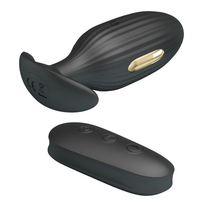 PRETTY LOVE - KELLY ANALE PLUG OPLAADBARE VIBRATOR ZWART