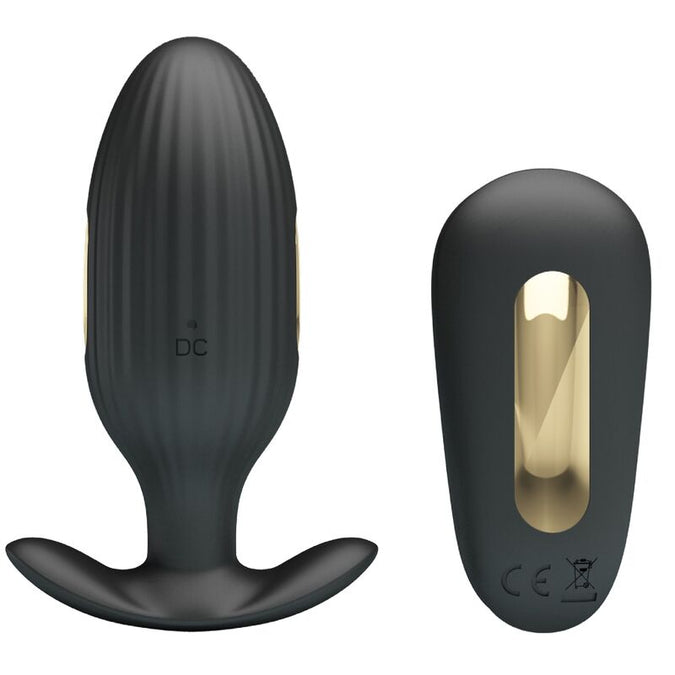 PRETTY LOVE - KELLY ANALE PLUG OPLAADBARE VIBRATOR ZWART