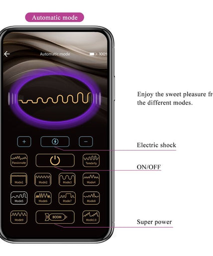 PRETTY LOVE - JEFFERSON ANALE PLUG ZWART MET APP-BEDIENING