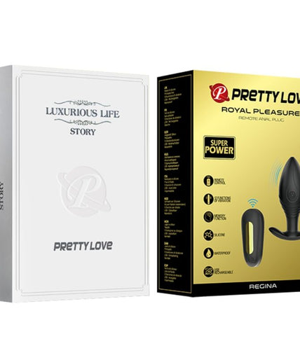 Pretty Love – Regina Anale Plug Oplaadbare Vibrator Zwart