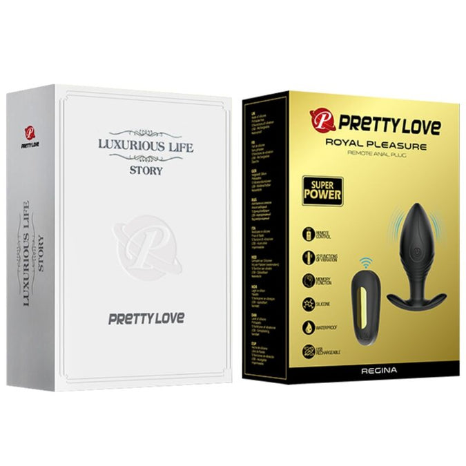 Pretty Love – Regina Analplug Wiederaufladbarer Vibrator Schwarz