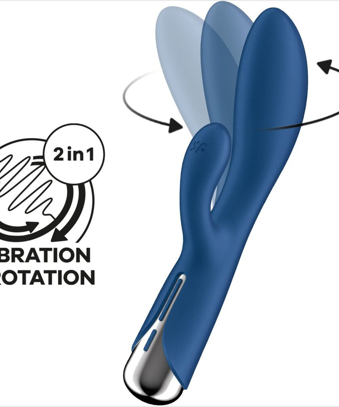Satisfyer – Spinning Rabbit 1 Clitoris en G – puntstimulatie Blauw