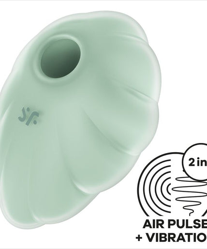 SATISFYER - CLOUD DANCER GREEN AIR PULSE VIBRATOR