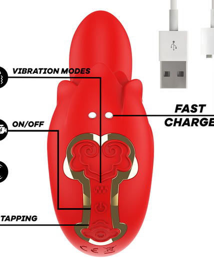 MIA - SELENA STIMULATOR VIBRATING + TAPPING RED