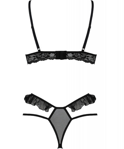PASSION - DOLLY SET TWO PIECES BLACK L/XL