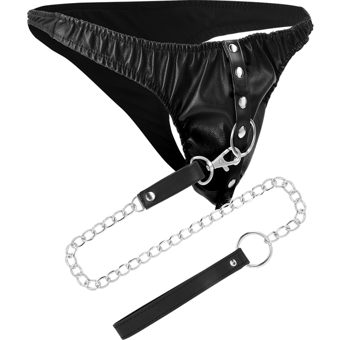 Darkness – Submission Thong with Metal Chain