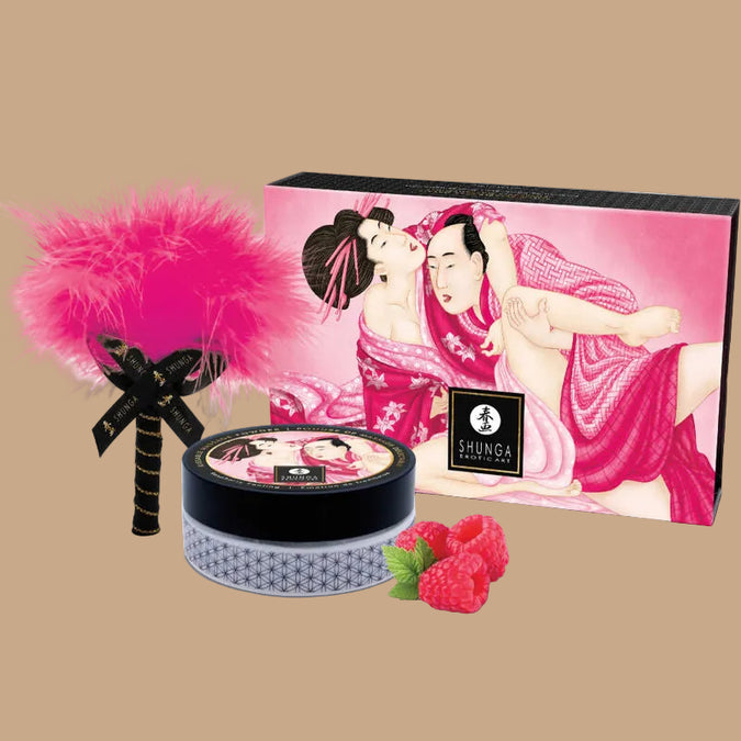 Shunga – Edible Massage Powder Kit Raspberry