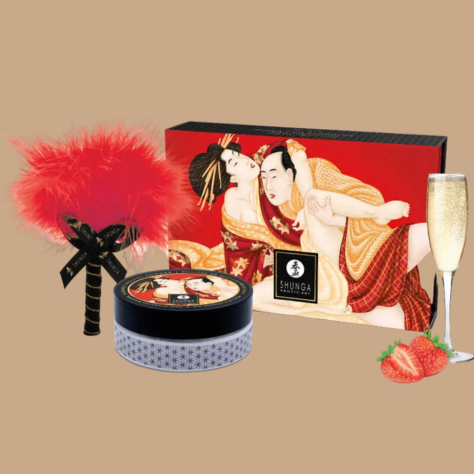 Shunga – Edible Massage Powder Kit Strawberry
