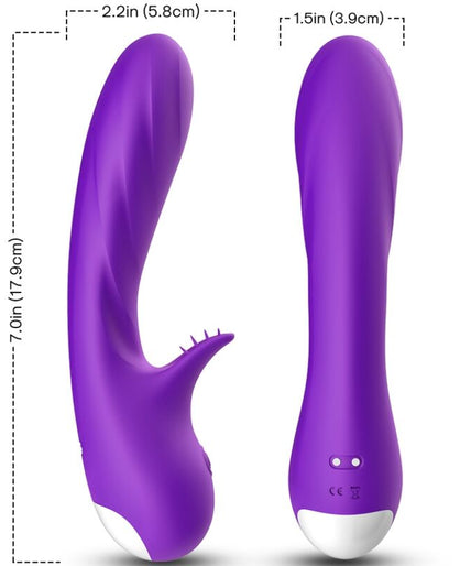 Armony – Romantische vibrator met stimulator paars
