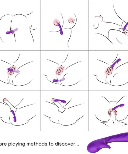 Armony – Romantische vibrator met stimulator paars