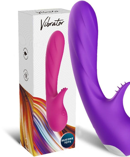 Armony – Romantische vibrator met stimulator paars