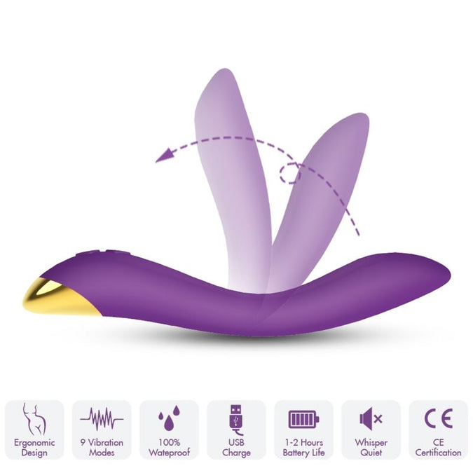 Armony – Flamingo Vibrator Meerdere Posities Paars