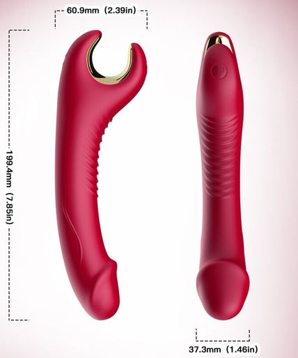 ARMONY - PRINCE DILDO VIBRATOR & ROTATOR RED