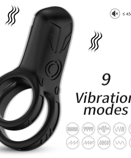 Armony – Dubbele Ring Vibrator Zwart
