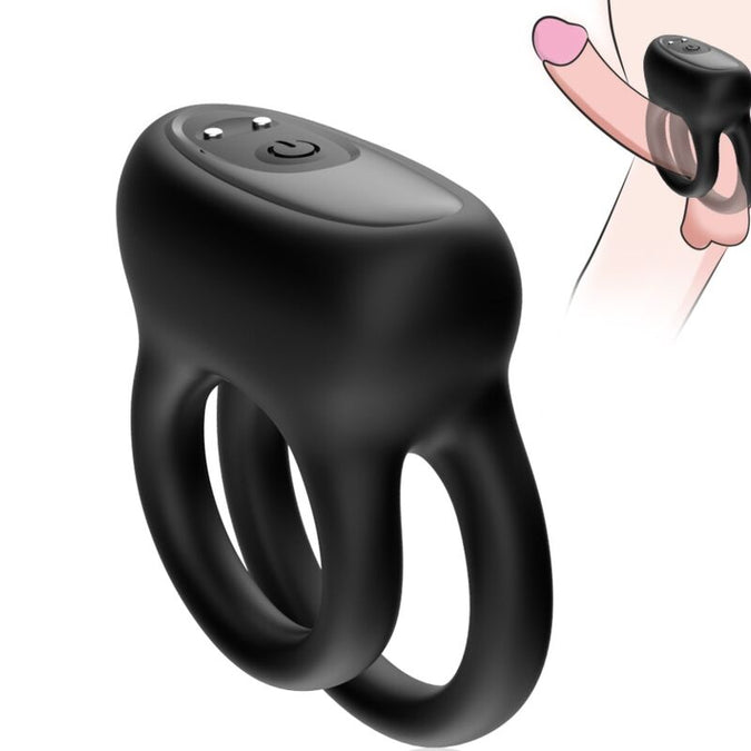 ARMONY - DUBBELE RING VIBRATOR ZWART