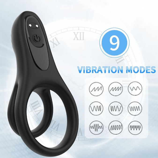 ARMONY - DUBBELE RING VIBRATOR ZWART