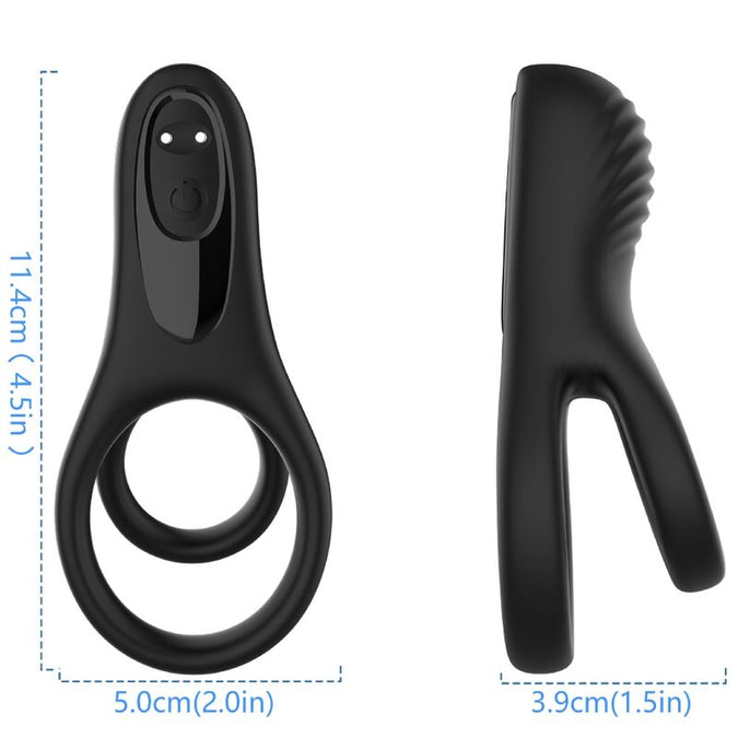 ARMONY - DUBBELE RING VIBRATOR ZWART