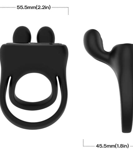 ARMONY - RING VIBRATOR RABBIT BLACK