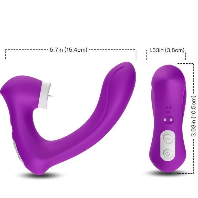 ARMONY - SECRETKISS LIKKENDE TRILLENDE CLIT & GEBOGEN PAARSE VIBRATOR