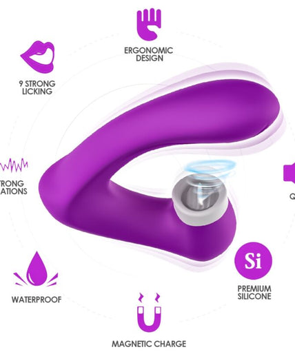 ARMONY - SECRETKISS LIKKENDE TRILLENDE CLIT & GEBOGEN PAARSE VIBRATOR