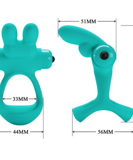 PRETTY LOVE - DANTE GREEN RABBIT VIBRATOR RING