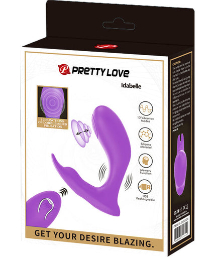 PRETTY LOVE - IDABELLE VIBRATION & PULSATION REMOTE CONTROL VIOLET